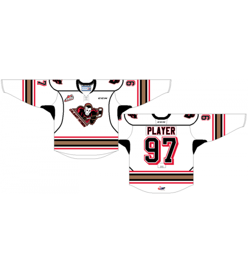 Custom WHL Calgary Hitmen 2016 Pres Home Hockey Jersey White